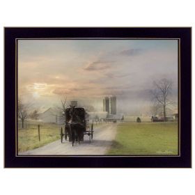 "Morning Exercise" By Lori Deiter, Ready to Hang Framed Print, Black Frame