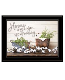 "Home is not a Place" by Susan Boyer, Ready to Hang Framed Print, Black Frame