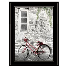 "Life is a Journey" by Lori Deiter, Ready to Hang Framed Print, Black Frame