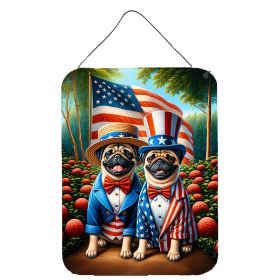 NEW All American Pug Wall or Door Hanging Prints Aluminum Metal Sign Kitchen Wall Bar Bathroom Plaque Home Decor Front Door Plaque, 12x16, Multic