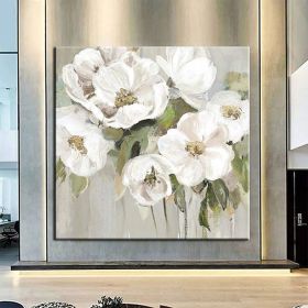 Hand Painted Oil Paintings Hand Painted Wall Art Flower Modern Abstract Living Room Hallway Bedroom Luxurious Decorative Painting (style: 1.0, size: 120x120cm)