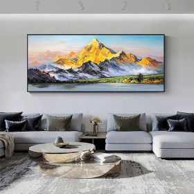 Hand Painted Oil Painting Large Landscape Oil Painting Original Mountain Canvas Painting Abstract Painting Modern Art Acrylic Painting Living Roo (style: 1.0, size: 50x100cm)