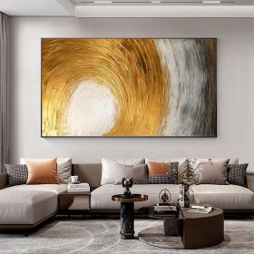 Hand Painted Oil Painting Abstract Gold Texture Oil Painting on Canvas Original Minimalist Art Golden Decor Custom Painting Living Room Home Deco (style: 1.0, size: 40x80cm)