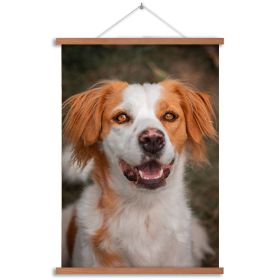 Magnetic Poster Hanger Frame Custom Canvas Prints with Your Photos Custom Gifts for Kids, Couples, Friends, Pets (wood: 12*16)