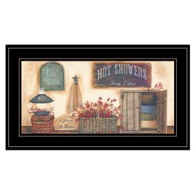 "Bath House" Collection By Pam Britton, Ready to Hang Framed Print, Black Frame (Color: as Pic)