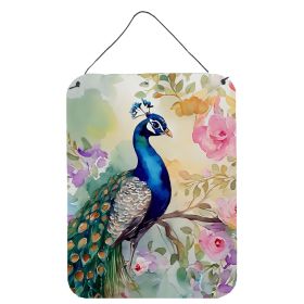 NEW Peacock Wall or Door Hanging Prints Aluminum Metal Sign Kitchen Wall Bar Bathroom Plaque Home Decor Front Door Plaque, 12x16, Multicolor (Default: Default)